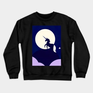 Moon Unicorn Minimal Crewneck Sweatshirt